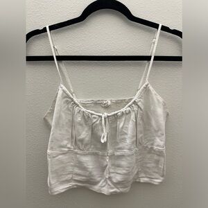 John Gault Brandy Melville Jennifer Top White Front Tie